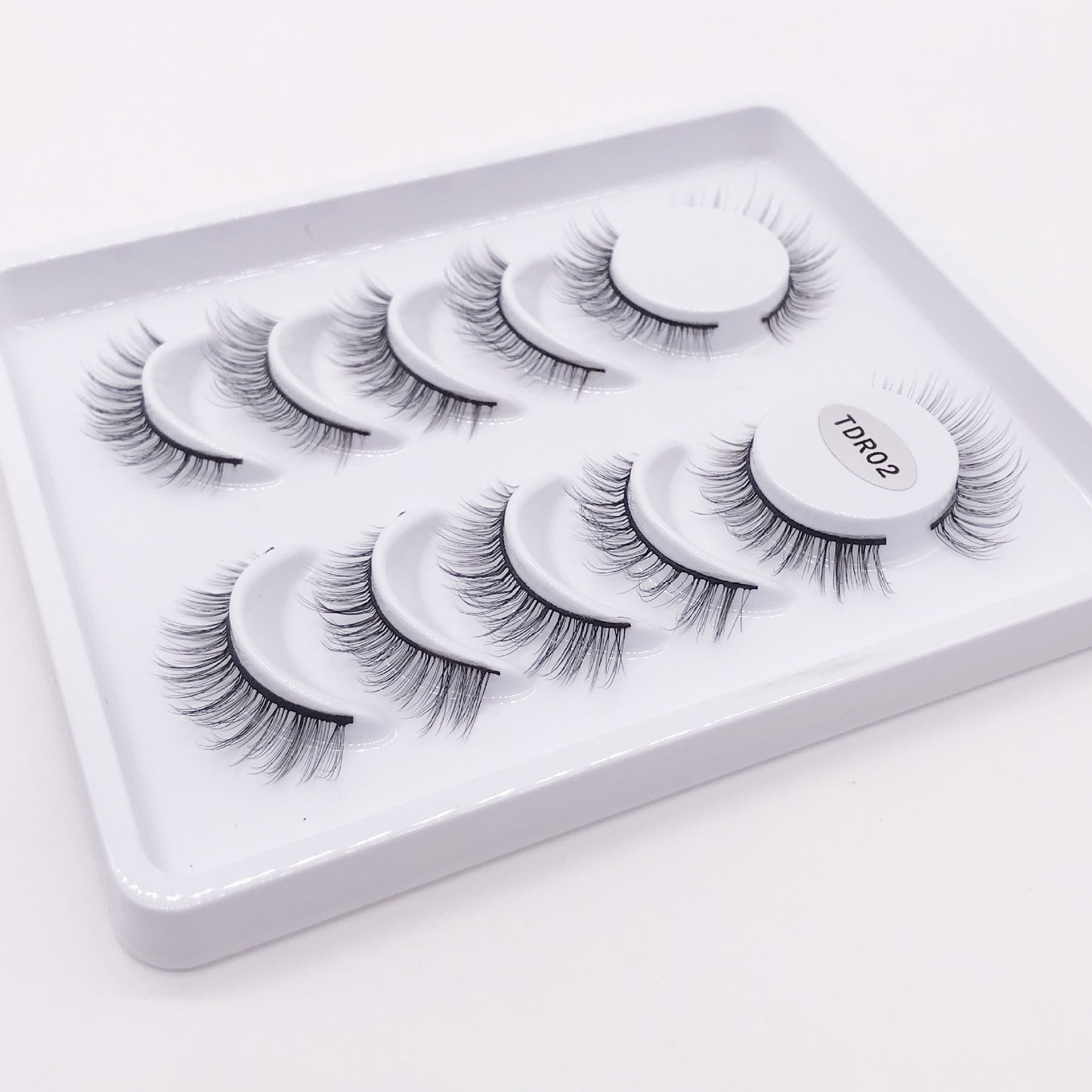 6 Pairs Of Multi-Layer 3D handmade Wispy Faux False Eyelashes 10mm TDR02