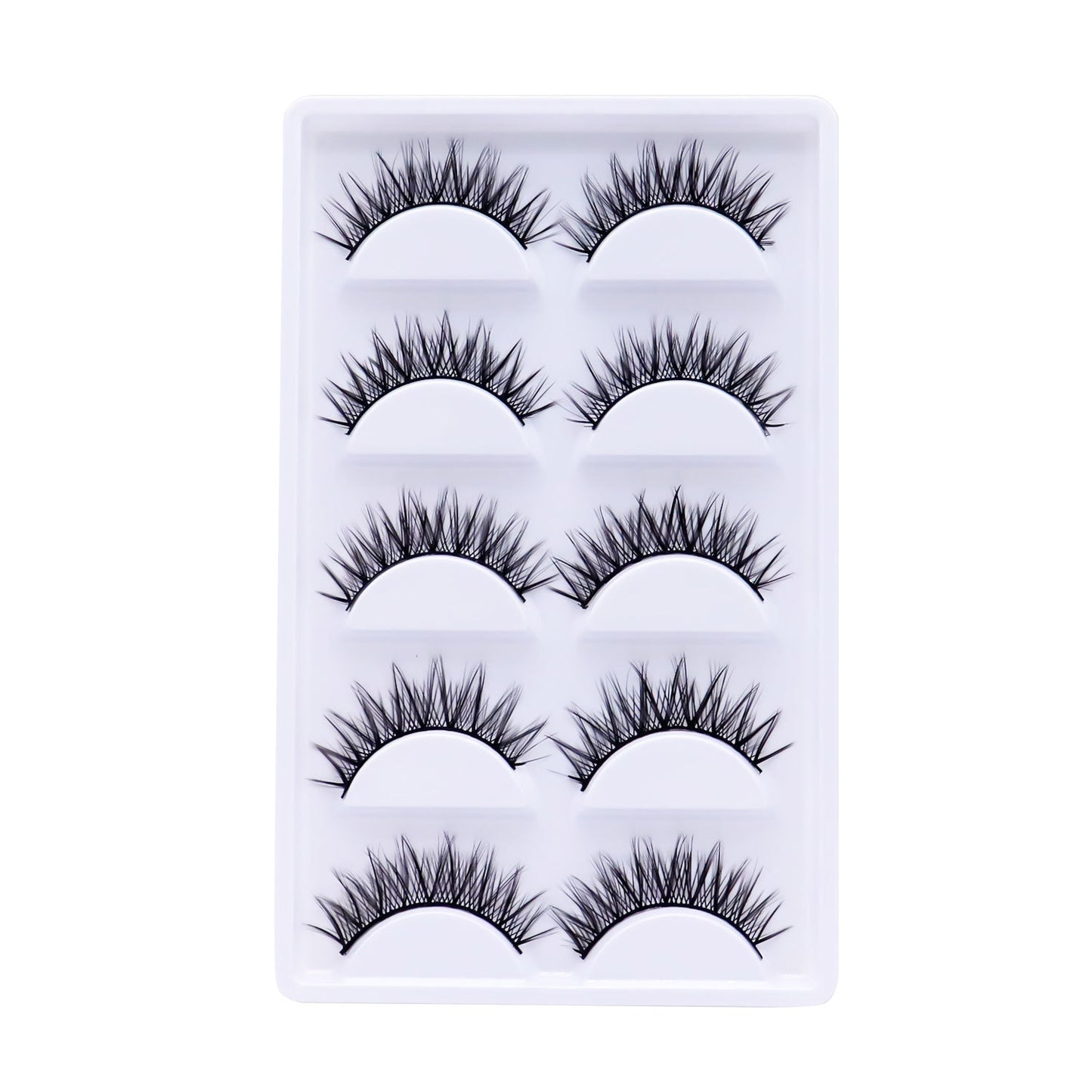 5-Pack 3D Faux Mink False Eyelashes Thick False Eyelashes 8-12 MM 061