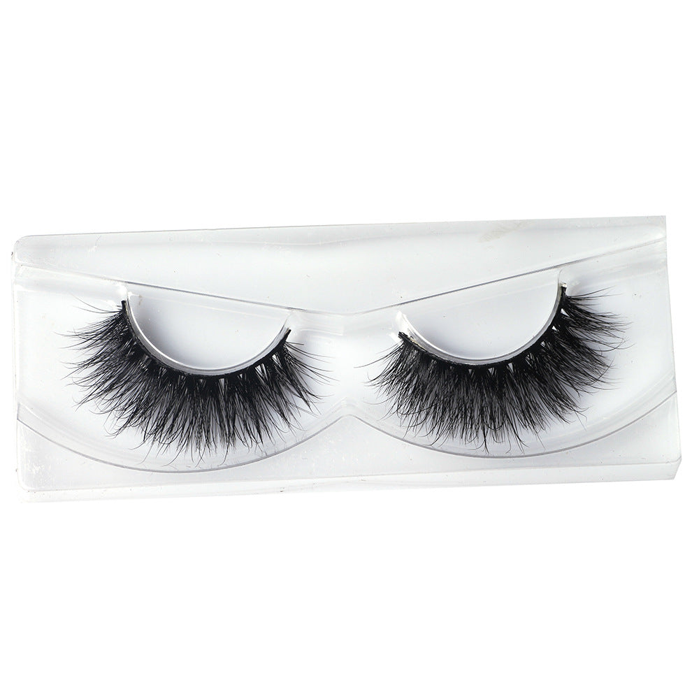 A Pair 0f Cotton Thread Terriers Multi-Layer 3D Pure Mink False Eyelashes 15mm FX-M01