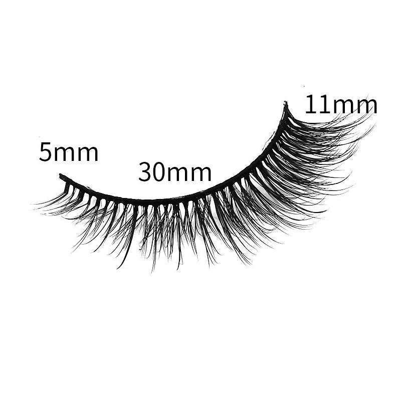 6 Pairs Of Multi-Layer 3D handmade Wispy Faux False Eyelashes 11mm TDR10