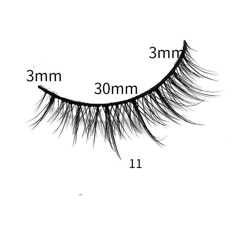 6 Pairs Of Multi-Layer 3D handmade Wispy Faux False Eyelashes 11mm TDR06