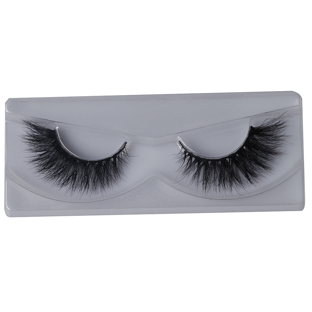 A Pair 0f Cotton Thread Terriers Multi-Layer 3D Pure Mink False Eyelashes 15mm FX-M03