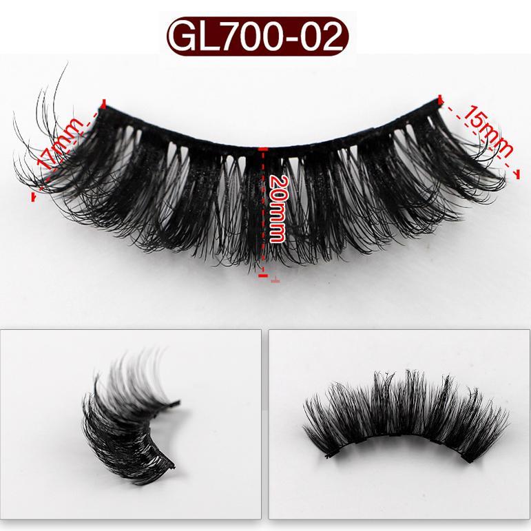 5-Pack 3D Faux Mink Magnetic Thick False Eyelashes 7-20 MM Mix GL700