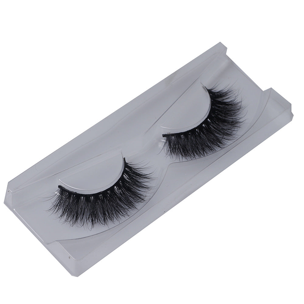 A Pair 0f Cotton Thread Terriers Multi-Layer 3D Pure Mink False Eyelashes 15mm FX-M01