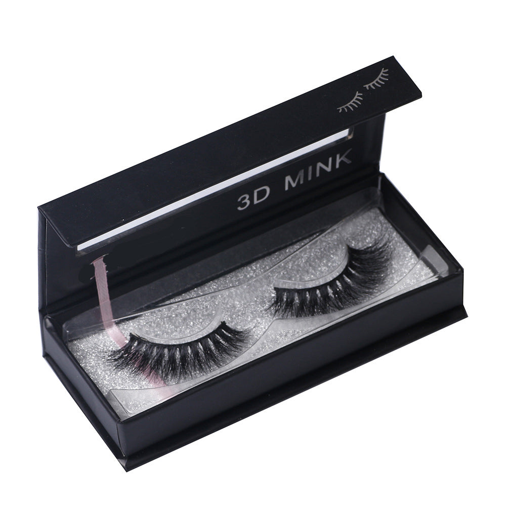 A Pair 0f Cotton Thread Terriers Multi-Layer 3D Pure Mink False Eyelashes 17mm FX-M04