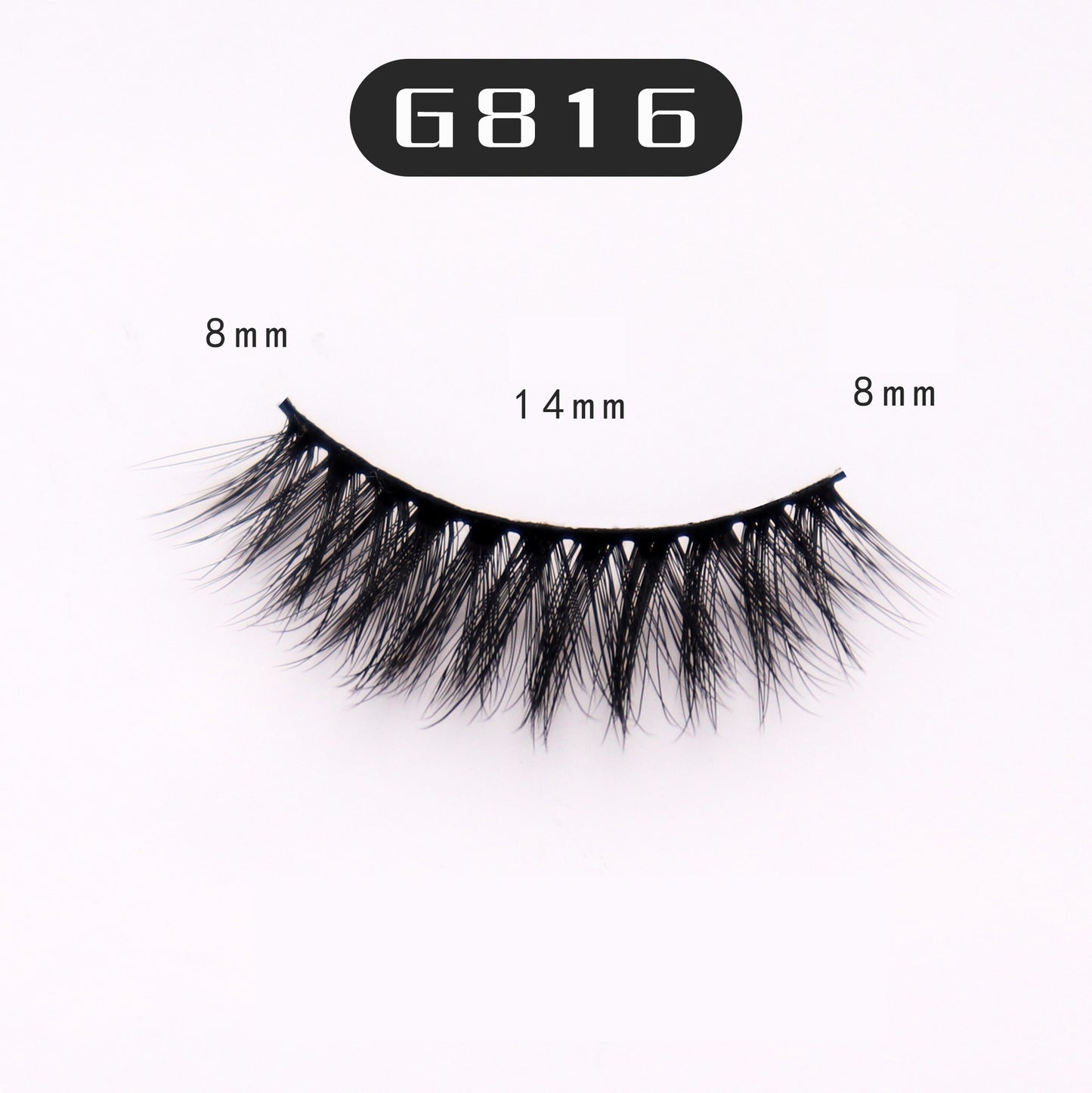 5-Pack 3D Faux Mink False Eyelashes Thick False Eyelashes 8-14 MM G816