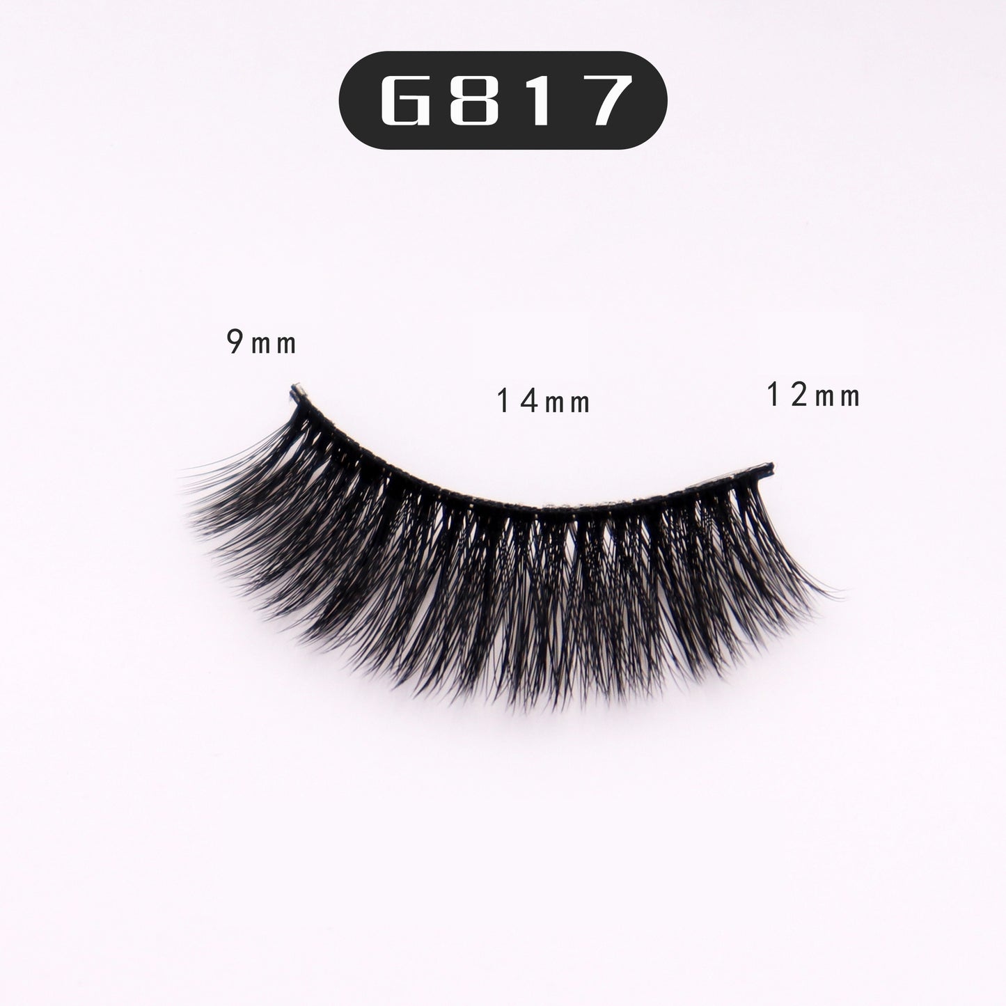 5-Pack 3D Faux Mink False Eyelashes Thick False Eyelashes 9-14 MM G817