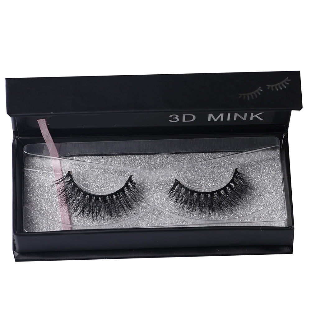 A Pair 0f Cotton Thread Terriers Multi-Layer 3D Pure Mink False Eyelashes 14mm FX-M05