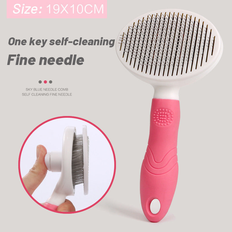 NEEPET Pet Comb Self Grooming Brush for Dogs Cats Hair Removal Accessories