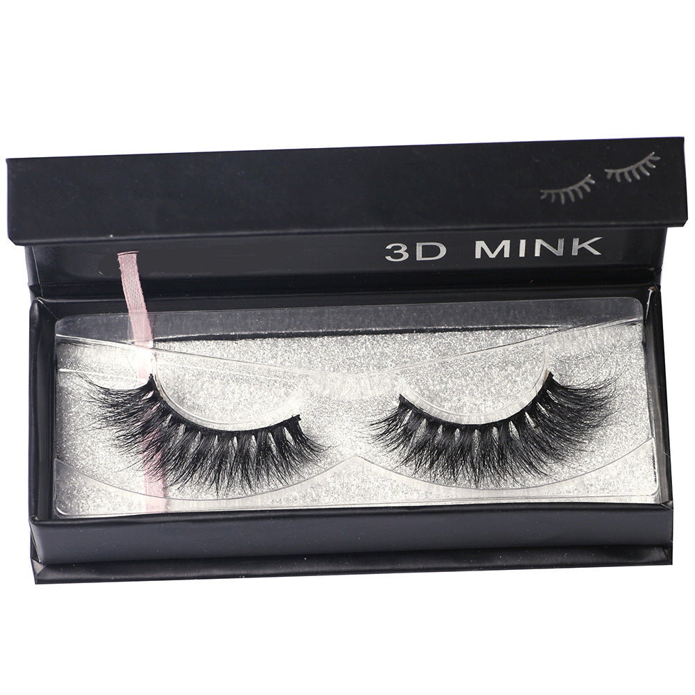 A Pair 0f Cotton Thread Terriers Multi-Layer 3D Pure Mink False Eyelashes 17mm FX-M04