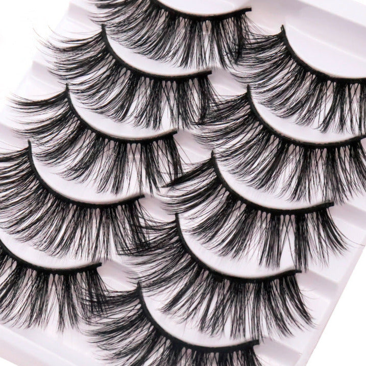 5-Pack 3D Faux Mink False Eyelashes Thick False Eyelashes 9-13 MM 3D01