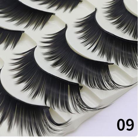 5-Pack 3D Faux Mink Purple False Eyelashes Thick False Eyelashes 9-15 MM 09