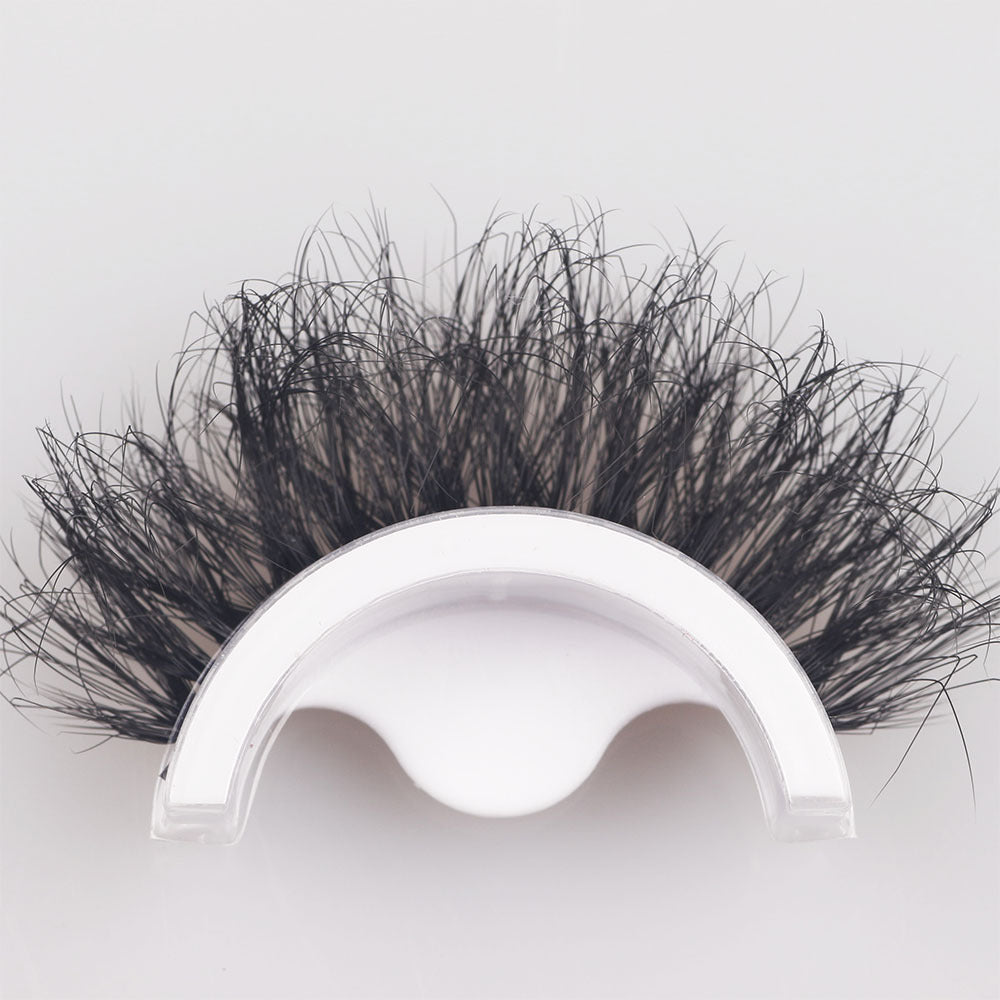 A Pair Of 8D Warm Faux Mink Self-Adhesive False Eyelashes 15mm N53-#2