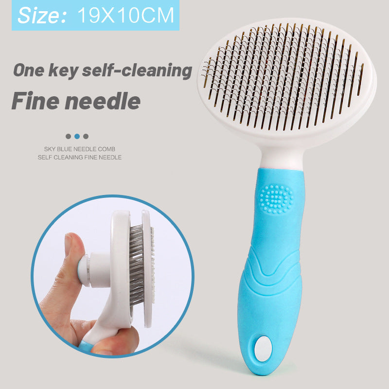 NEEPET Pet Comb Self Grooming Brush for Dogs Cats Hair Removal Accessories