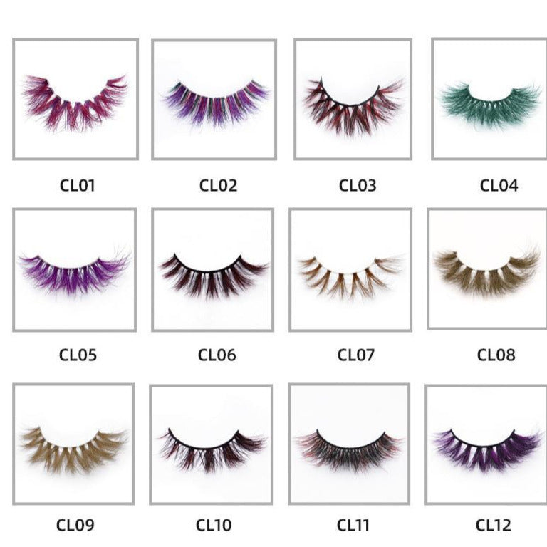 3D Waterproof And Reusable Colorful False Eyelashes Mink False Eye Lashes