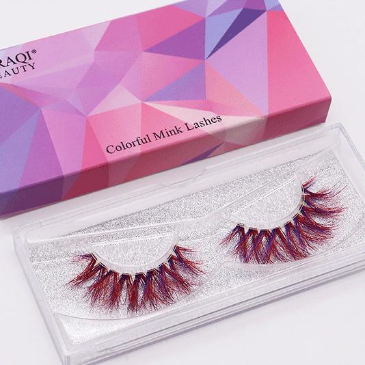 3D Waterproof And Reusable Colorful False Eyelashes Mink False Eye Lashes