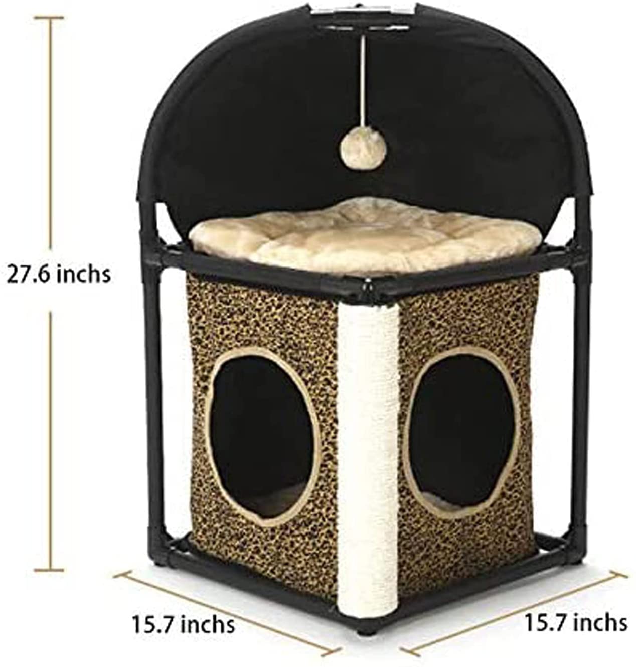 NEEPET Tree Shape Pet Bed Two Layers Cat Nest Puppy Cave