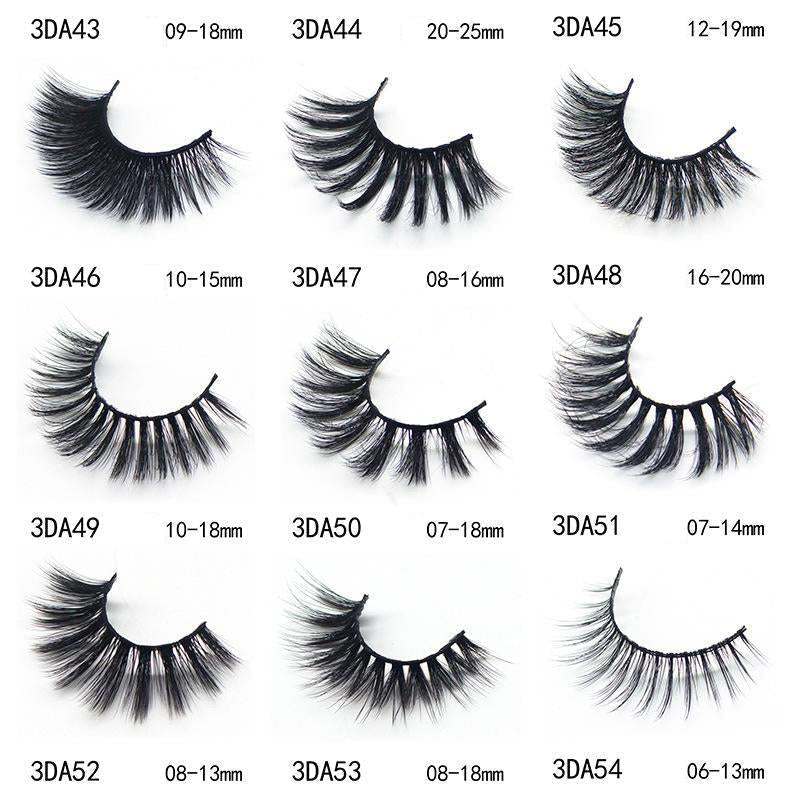 5-Pack 3D Faux Mink False Eyelashes Thick False Eyelashes 14-19 MM 3DA55