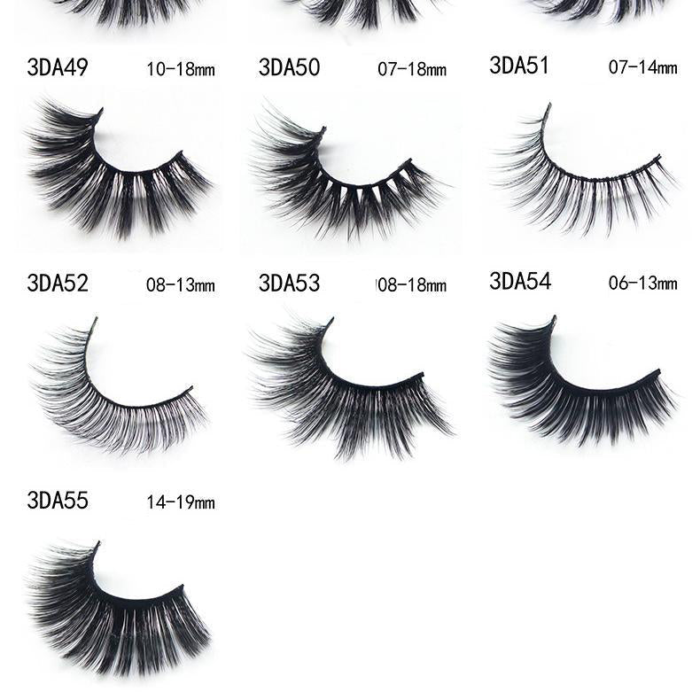 5-Pack 3D Faux Mink False Eyelashes Thick False Eyelashes 14-19 MM 3DA55