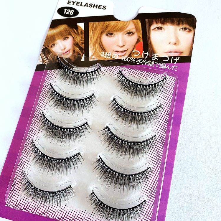 5 Pairs of 3D  Chemical FiberFalse Eyelashes Natural Nude Makeup Eyelashes