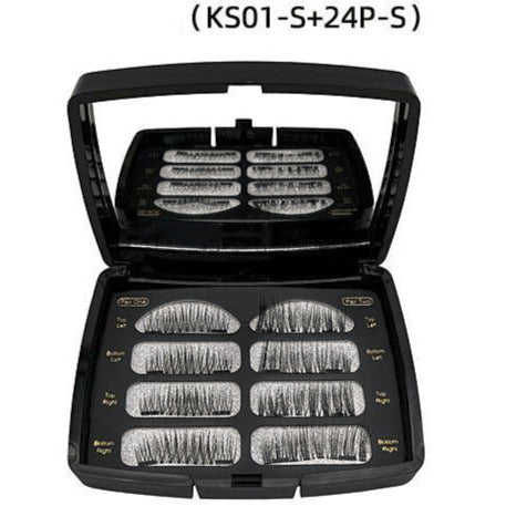 4 Pack 3D Reusable Waterproof Magnetic Mink False Eyelashes Gift Box