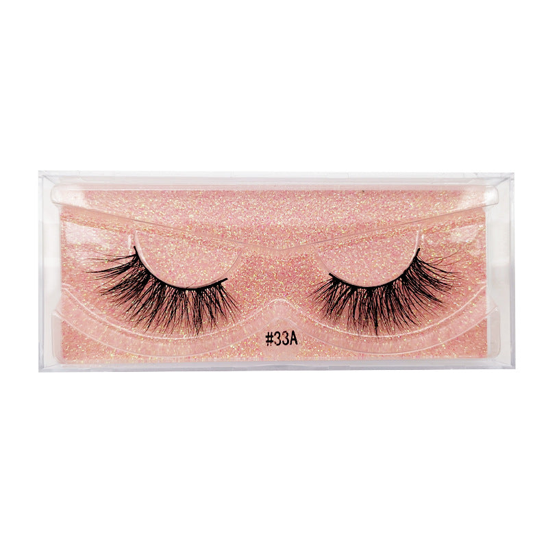 3D Mink False Eyelashes Handmade Natural Thick False Eyelashes 8-12 MM 33A