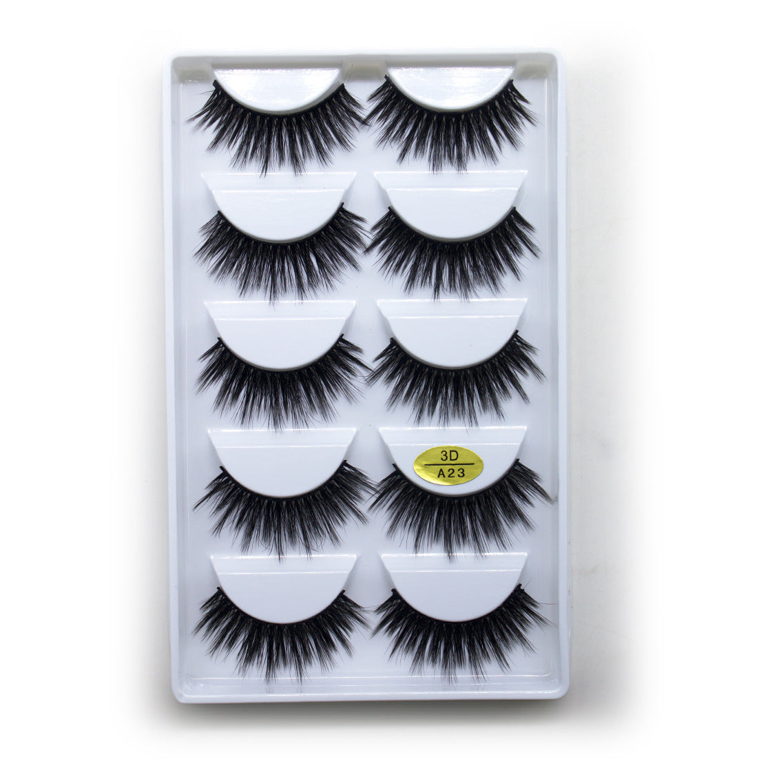 5-Pack 3D Faux Mink False Eyelashes Thick False Eyelashes 8-16 MM 3DA23