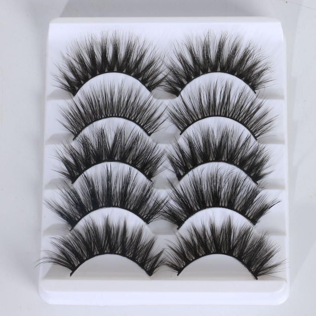 5-Pack 3D Faux Mink False Eyelashes Thick False Eyelashes 20 MM Mix GL-700