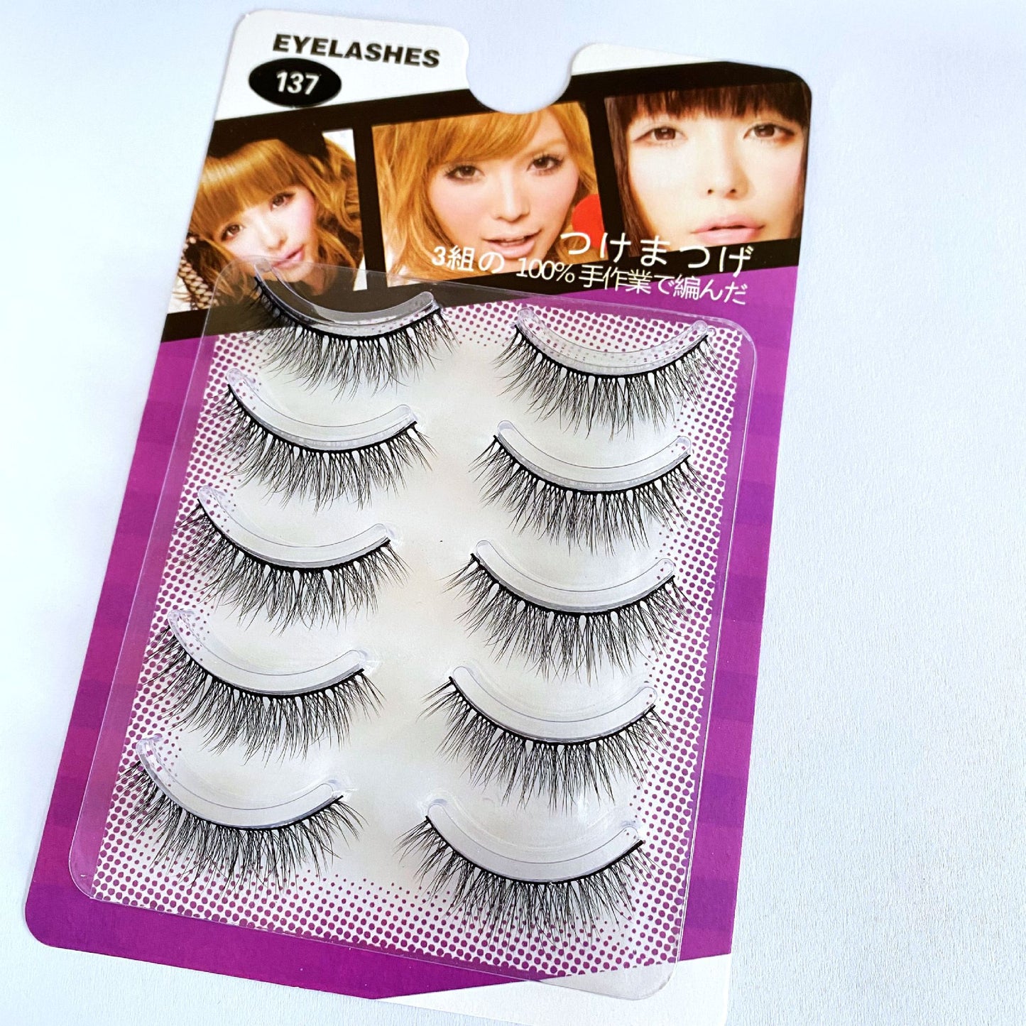 5 Pairs of 3D  Chemical FiberFalse Eyelashes Natural Nude Makeup Eyelashes