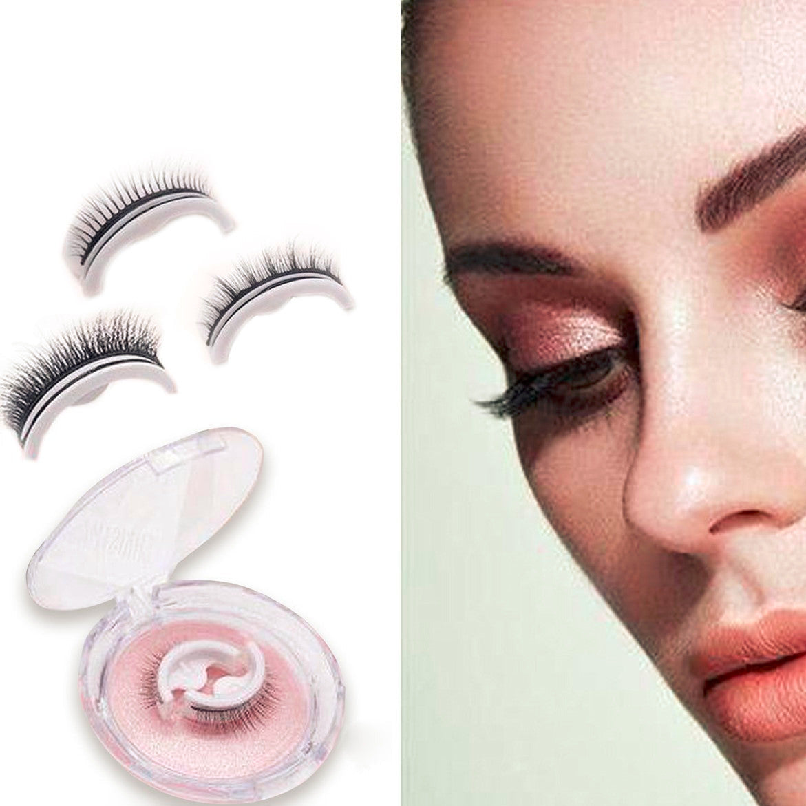 3D Waterproof False Eyelashes Mink False Eye Lashes Without Glue Strips