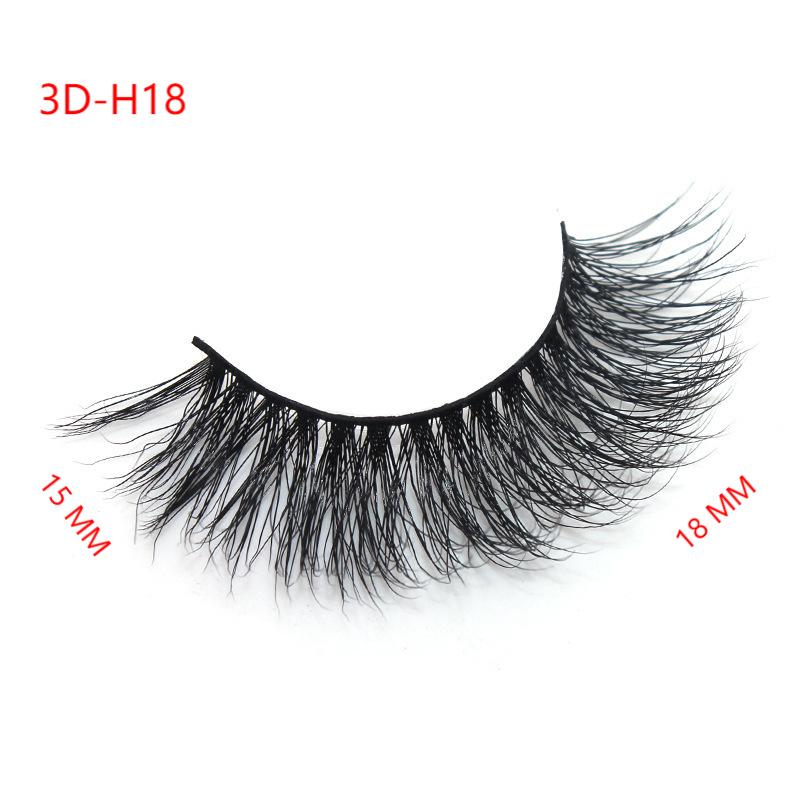 3D Mink False Eyelashes Natural Thick False Eyelashes 15-18 MM 3D-H18