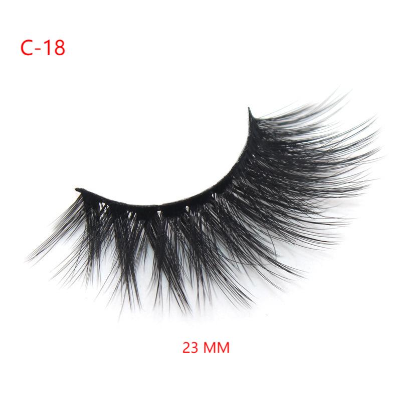 3D Mink False Eyelashes Natural Thick False Eyelashes 23 MM C-18