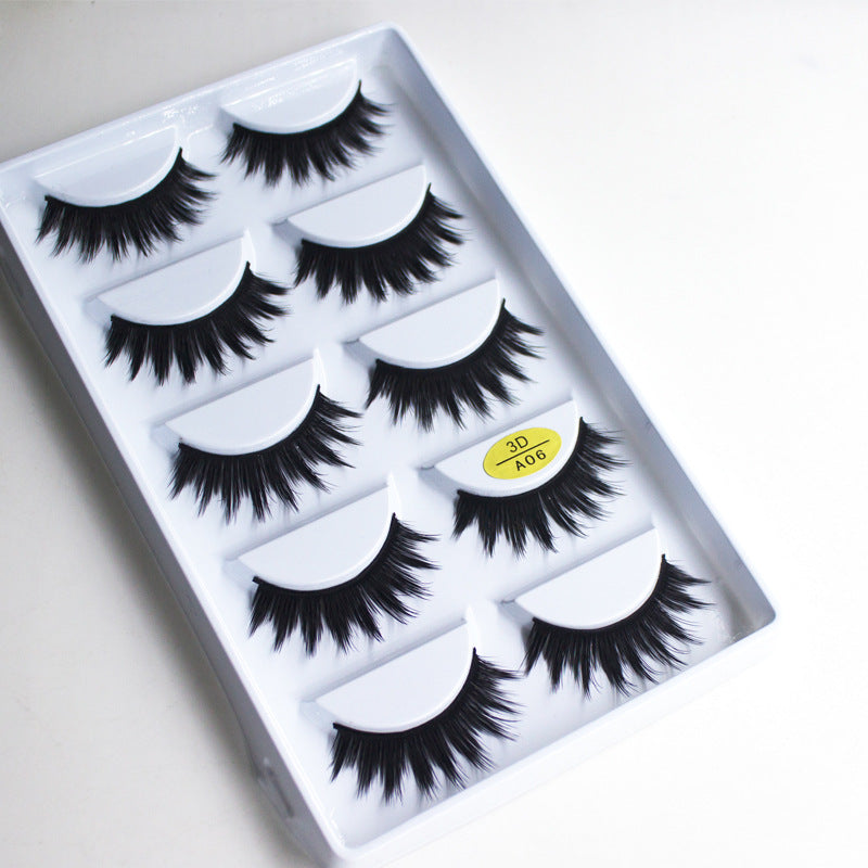 5-Pack 3D Faux Mink False Eyelashes Thick False Eyelashes 13-18 MM 3DA06