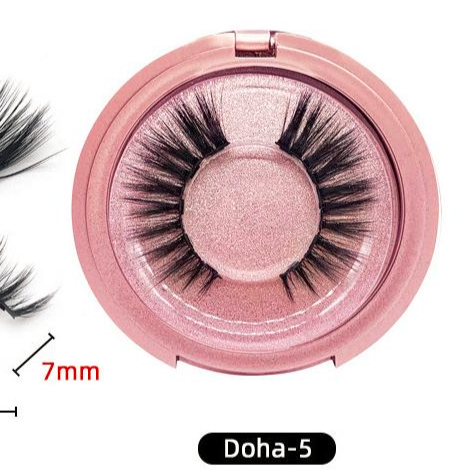 3D Reusable Waterproof  Magnetic Mink False Eyelashes With Eyeliner Glue