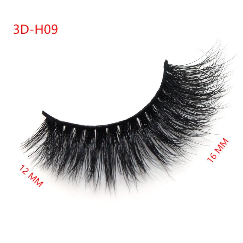 3D Mink False Eyelashes Natural Thick False Eyelashes 12-16 MM 3D-H09