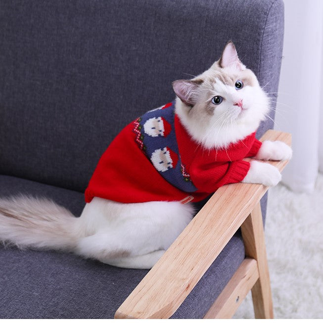 NEEPET Knit Sweater Pet Clothes Warm Coat Christmas Style