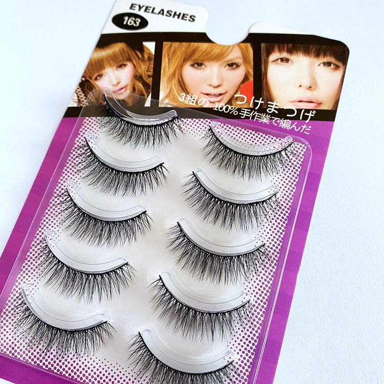 5 Pairs of 3D  Chemical FiberFalse Eyelashes Natural Nude Makeup Eyelashes