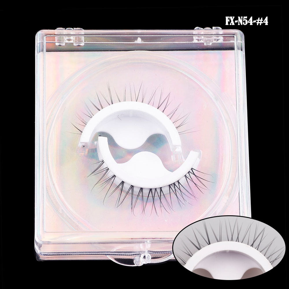 A Pair Of 8D Warm Faux Mink Self-Adhesive Wispy False Eyelashes 8mm N54-#4