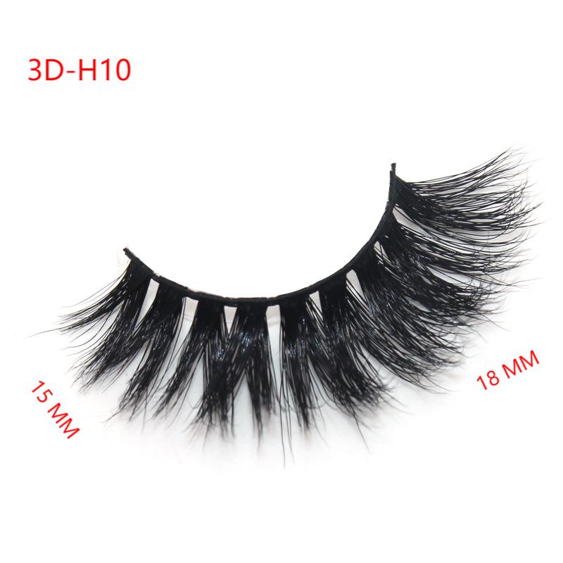 3D Mink False Eyelashes Natural Thick False Eyelashes 15-18 MM 3D-H10