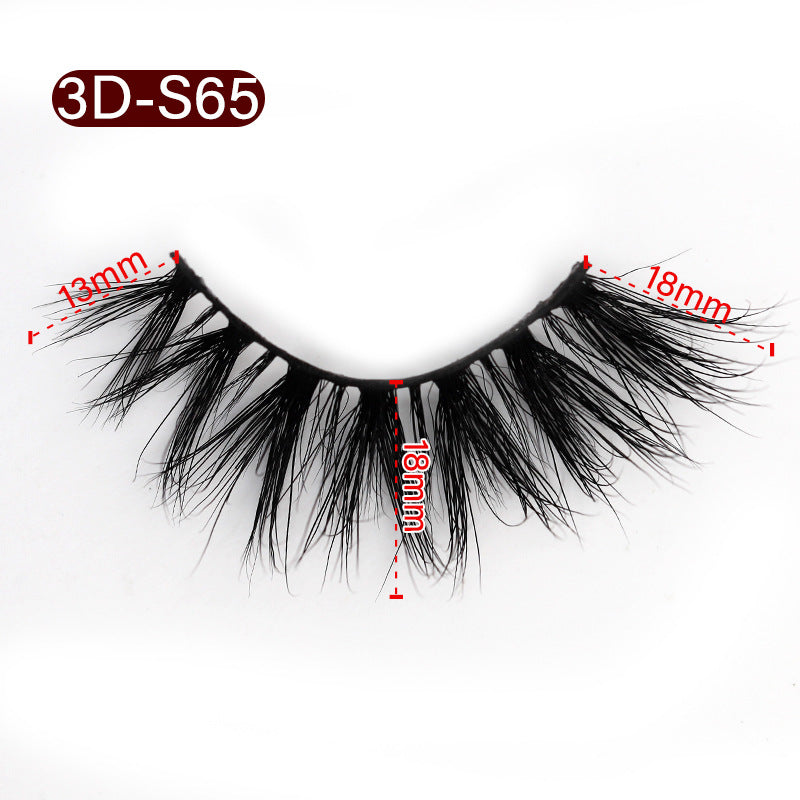 3D Mink False Eyelashes Natural Thick False Eyelashes 13-18 MM 3D-S65