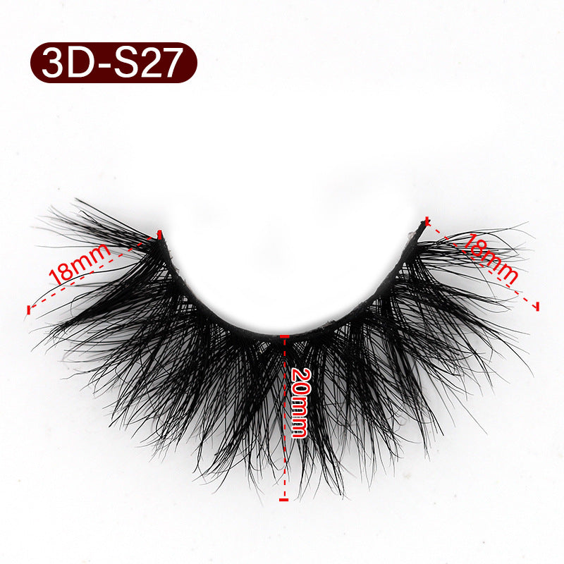 3D Mink False Eyelashes Natural Thick False Eyelashes 20 MM 3D-S27