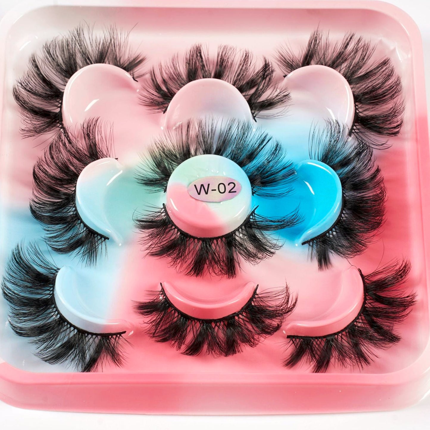 5 Pack 3D Waterproof False Eyelashes D Curl Eyelashes Mink False Eye Lashes