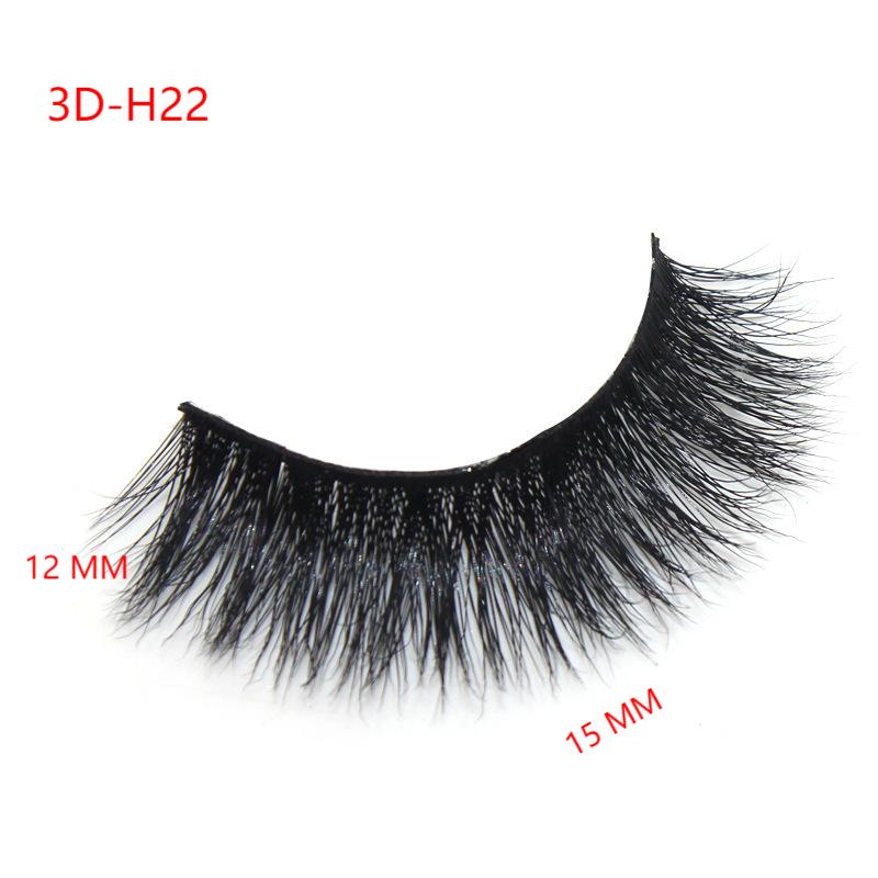 3D Mink False Eyelashes Natural Thick False Eyelashes 12-15 MM 3D-H22