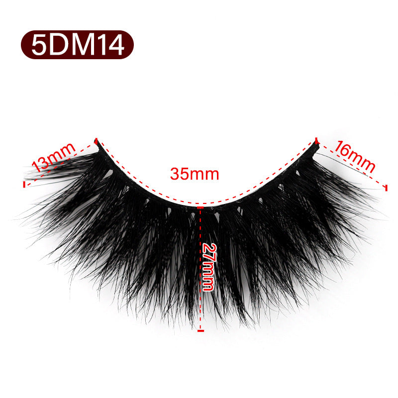 3D Mink False Eyelashes Natural Thick False Eyelashes 13-27 MM 5D-M14