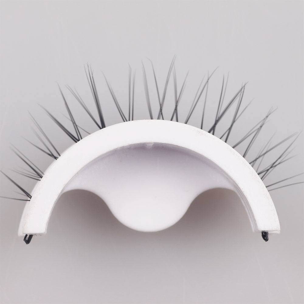 A Pair Of 8D Warm Faux Mink Self-Adhesive Wispy False Eyelashes 8mm N54-#4