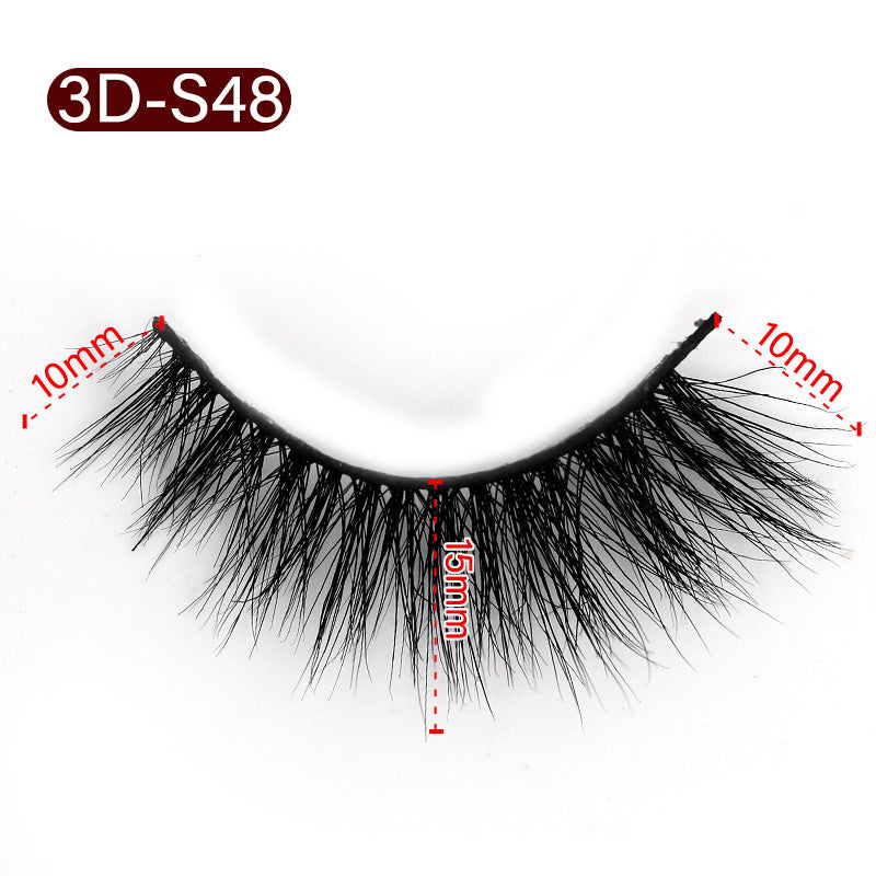 3D Mink False Eyelashes Natural Thick False Eyelashes 10-15 MM 3D-S48