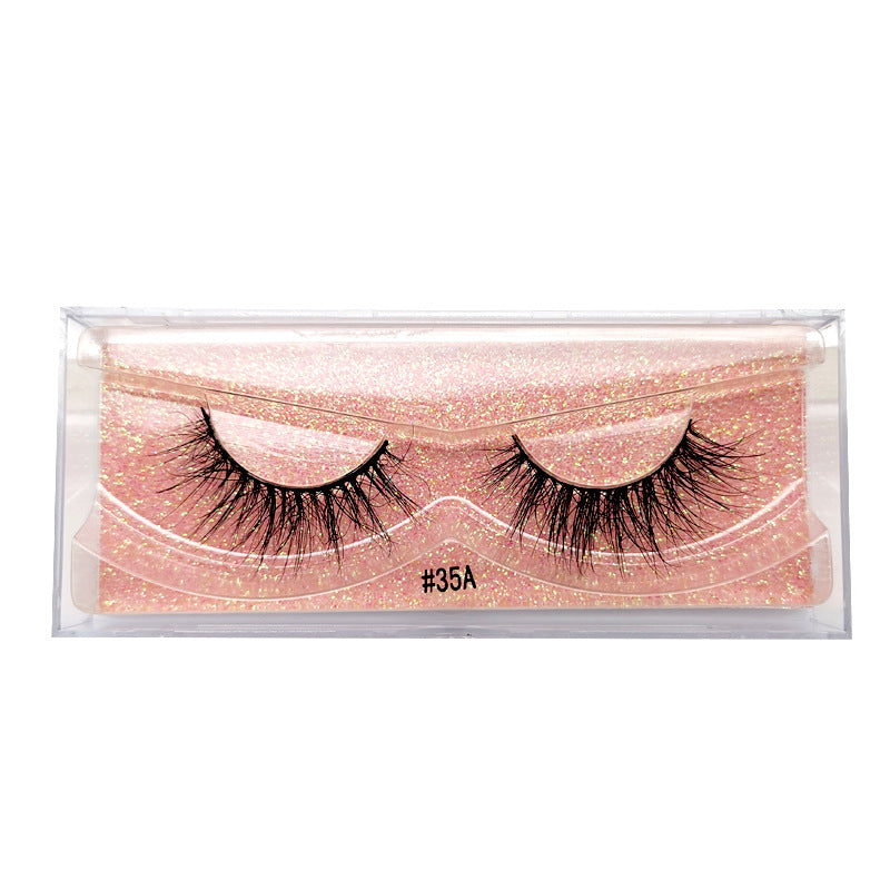 3D Mink False Eyelashes Handmade Natural Thick False Eyelashes 6-12 MM 35A