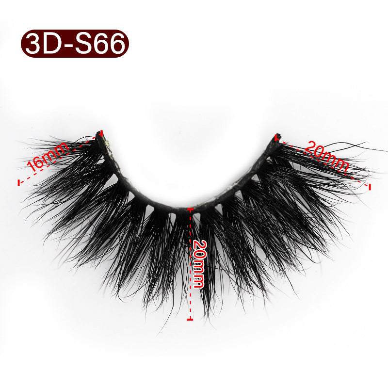 3D Mink False Eyelashes Natural Thick False Eyelashes 16-20 MM 3D-S66