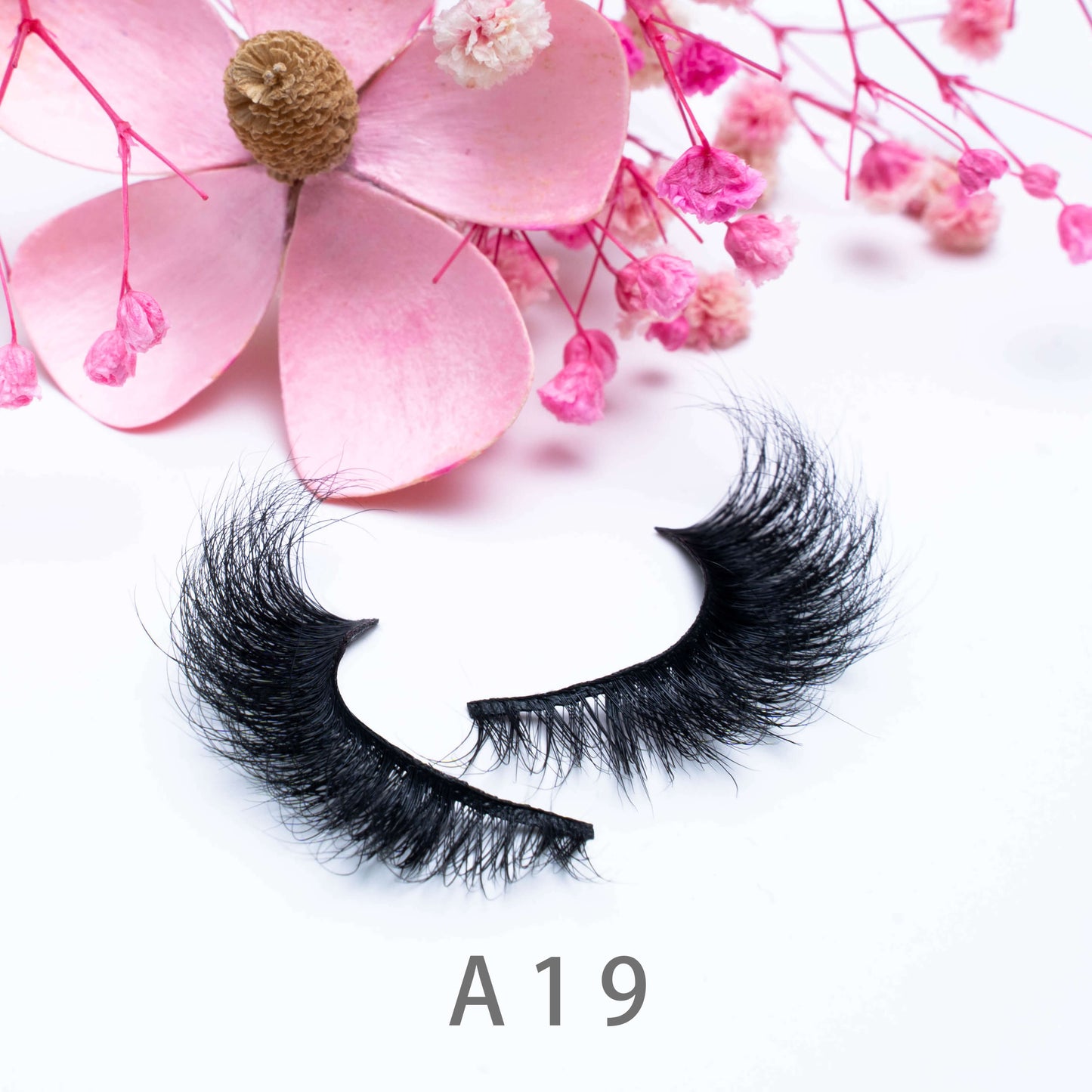 3D Natural Handmade Mink Hair False Eyelashese A19 13-18MM