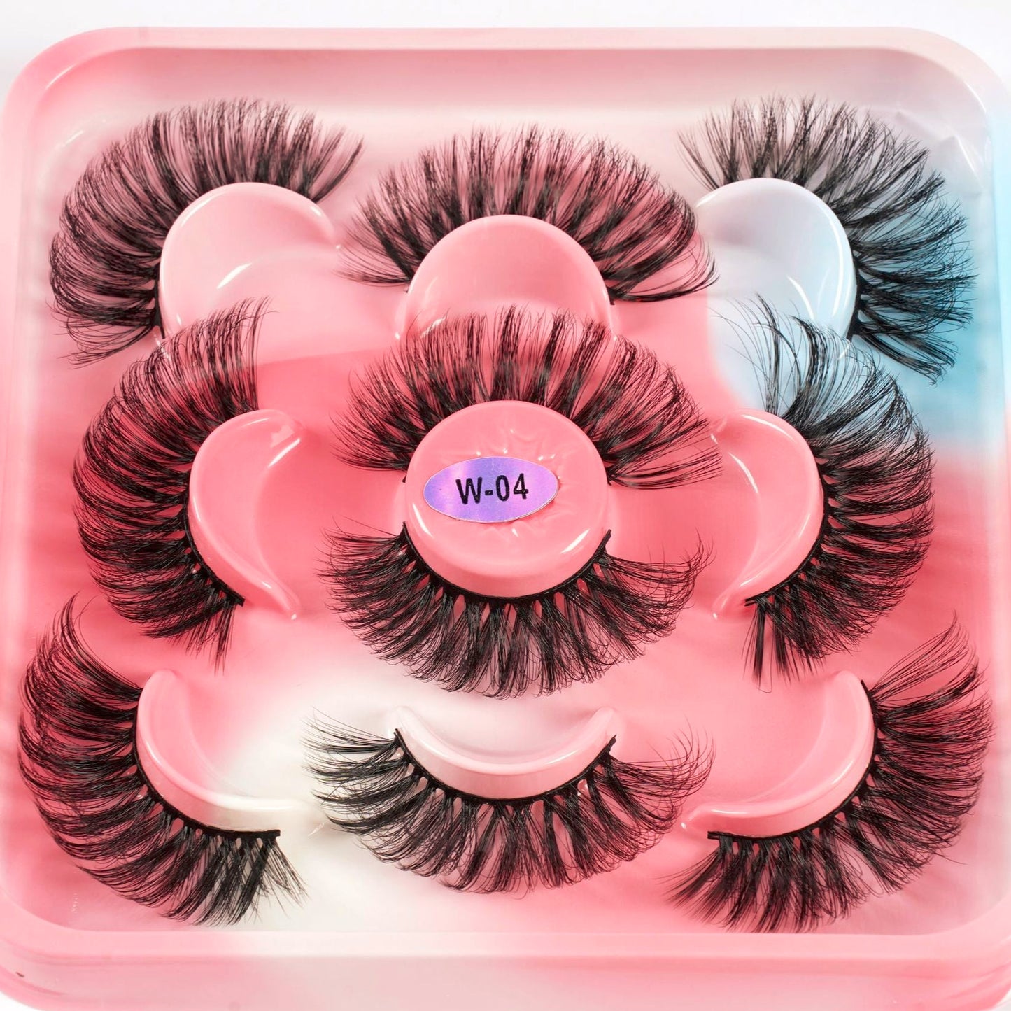 5 Pack 3D Waterproof False Eyelashes D Curl Eyelashes Mink False Eye Lashes